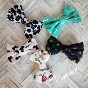 Set of 5 puppy bows